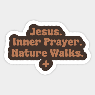 Jesus. Inner Prayer. Nature Walks. Sticker